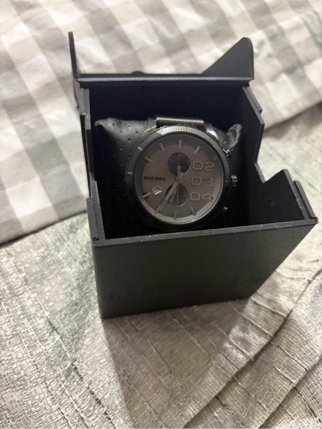 Diesel Mens Gunmetal Black Dial Chronograph Watch